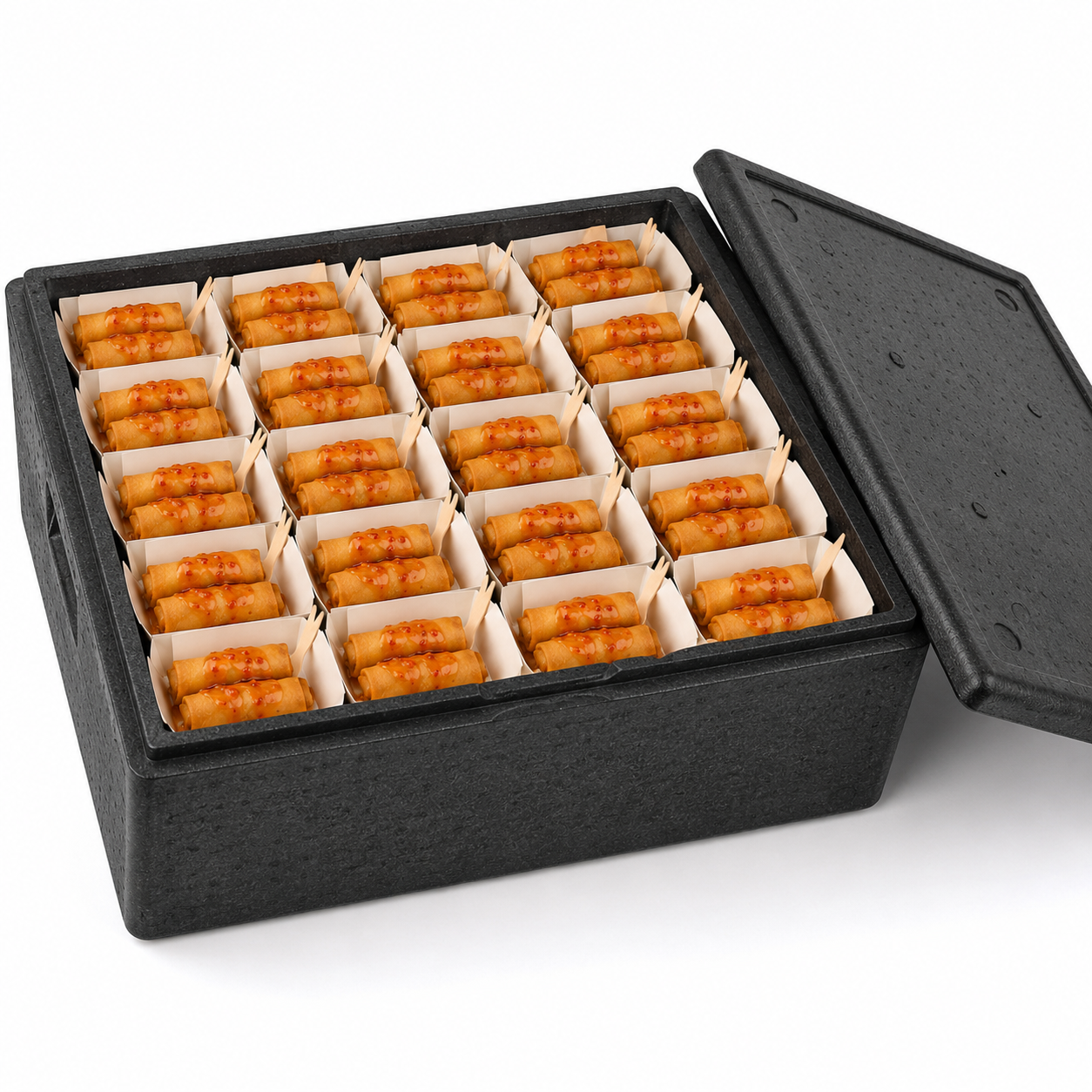 Catering geleverd in thermobox