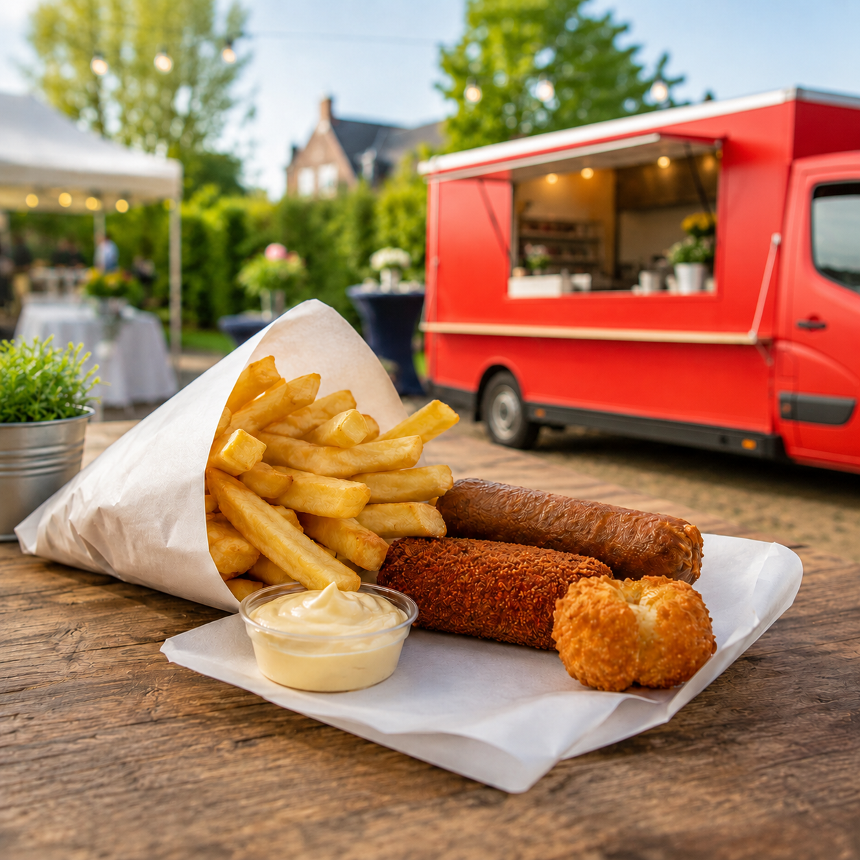 Onbeperkt friet en snacks op locatie